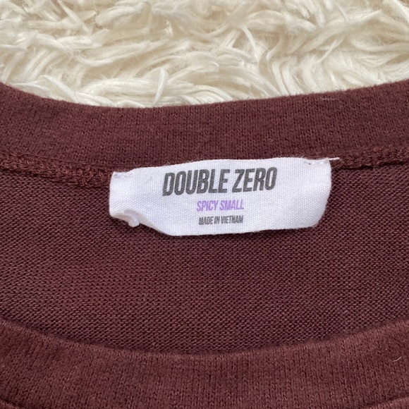 Double Zero LS Hacci Top 💗 Burgundy - Picture 9 of 11